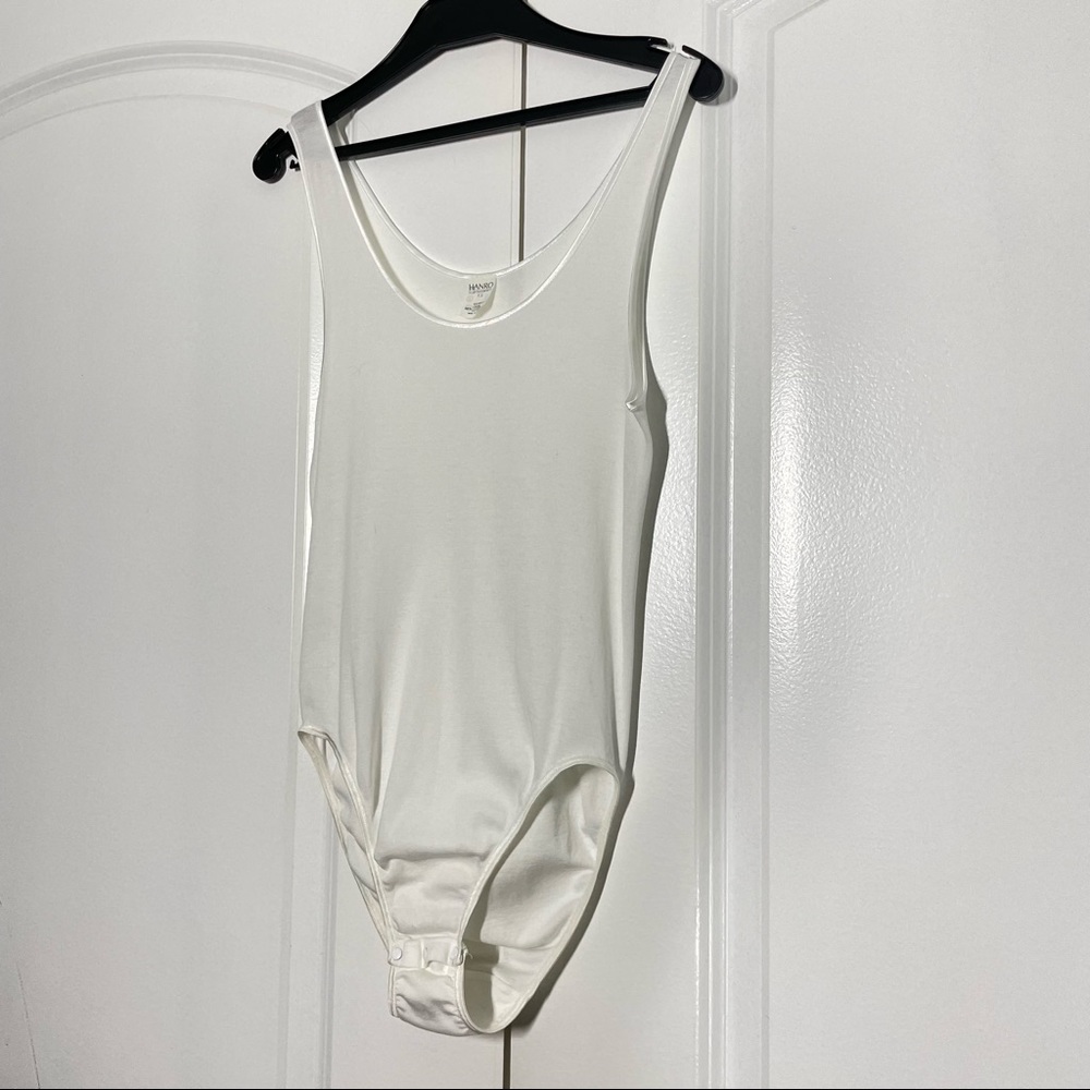 Hanro White 100% Cotton Bodysuit size XS - Picture 2 of 6